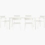Eos Dining Set Eos Dining Set, Rectangular Table, 2 Armchairs, & 4 Side Chairs