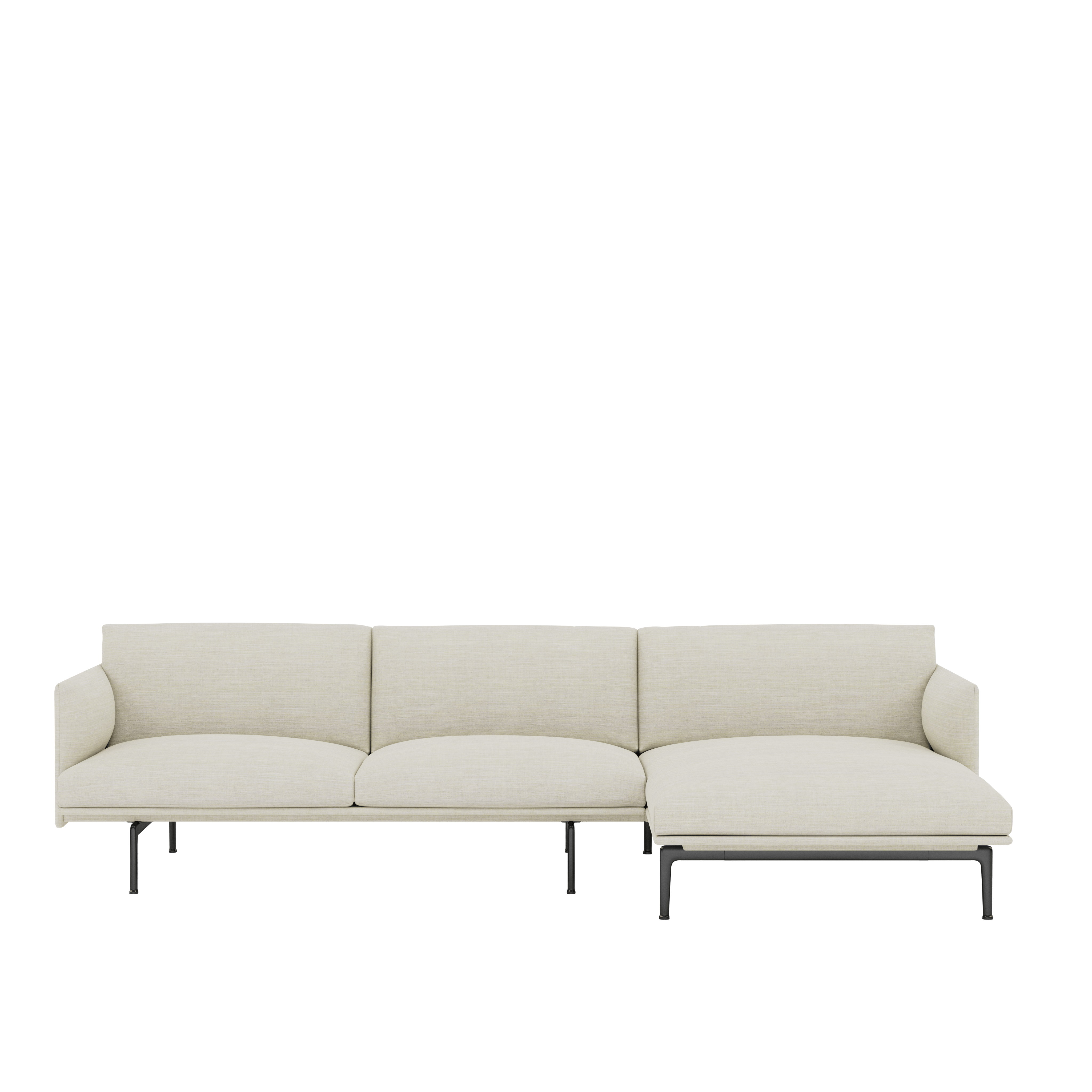 Outline Sectional Chaise - Right - Remix, 223 Cream