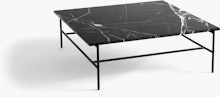 An extra large Rebar Coffee Table with a marble top.