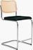Cesca Counter Stool - Caned with Natural Beech Back,  Upholstered Seat,  Volo Leather,  Arbor Shade