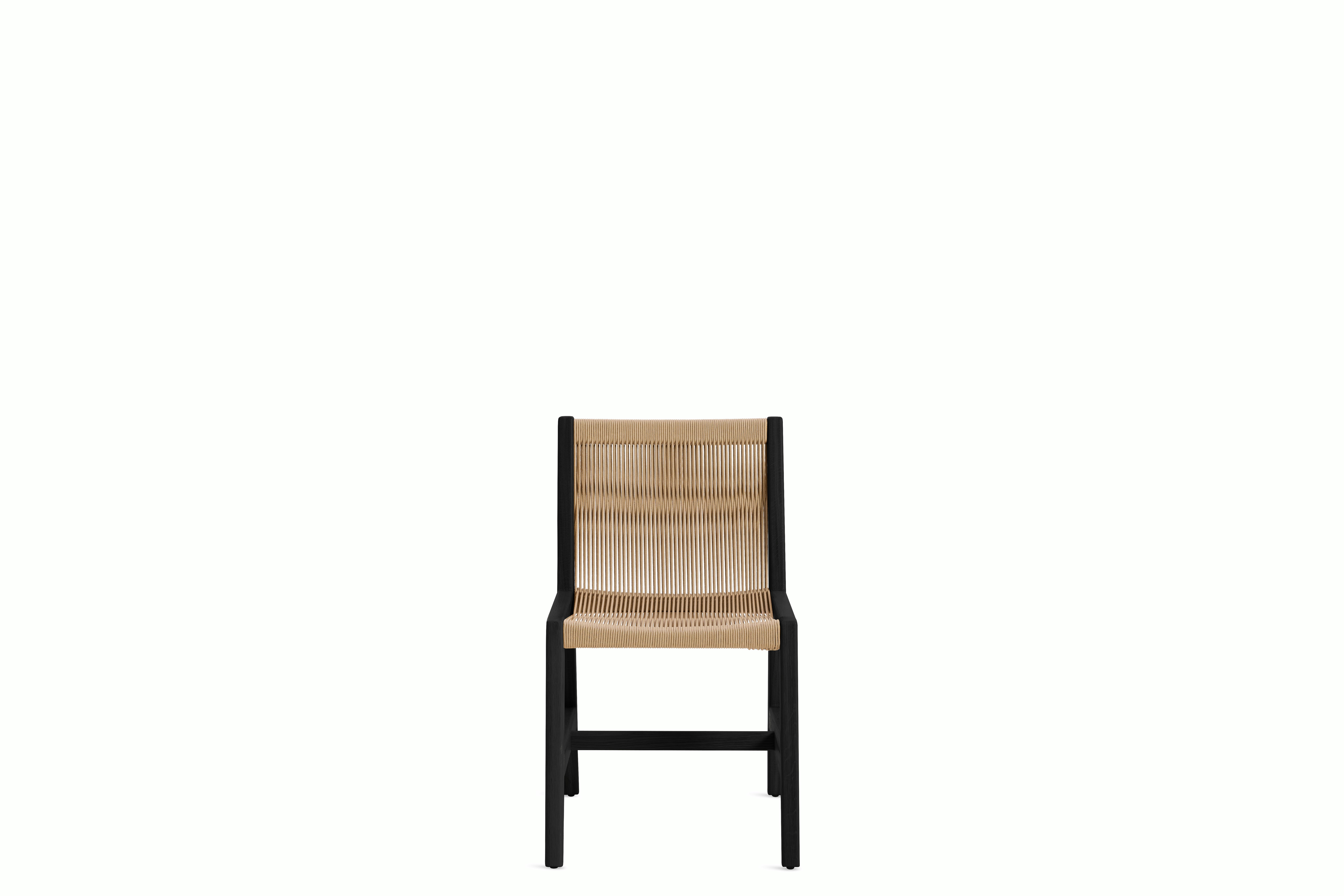 Duet Chair - Black Painted Oak,  Taupe