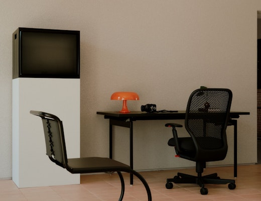 Newson Task Chair with Antenna Desk and MR Side Chair Newson Task Chair Antenna Desk MR Side Chair
