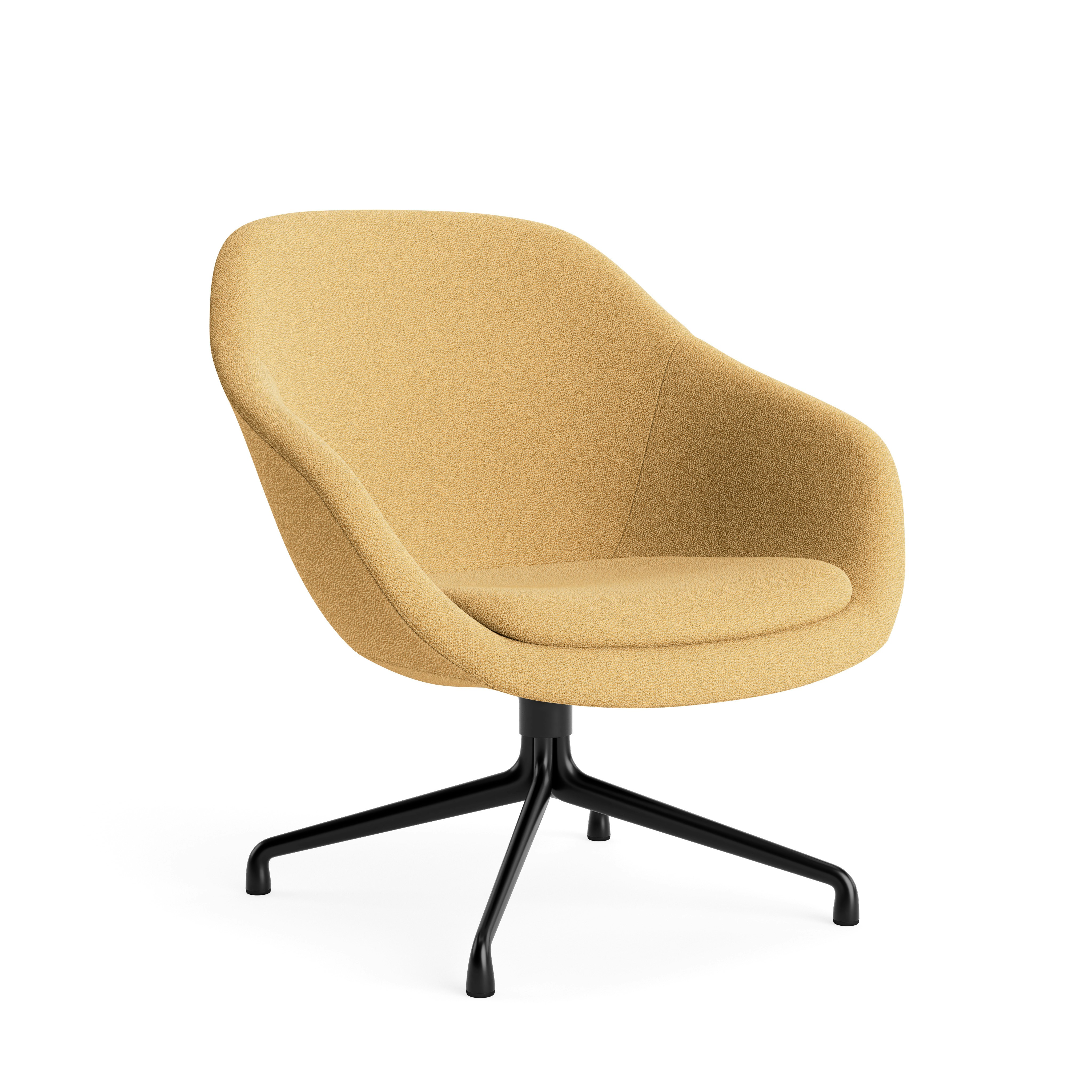 AAL 81 Swivel Chair, Low Back - Standard, Olavi, 15 Mustard / White Speckle, Black