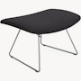 Bertoia Bird Ottoman, Polished Chrome, Full Cover, Hourglass, Caviar