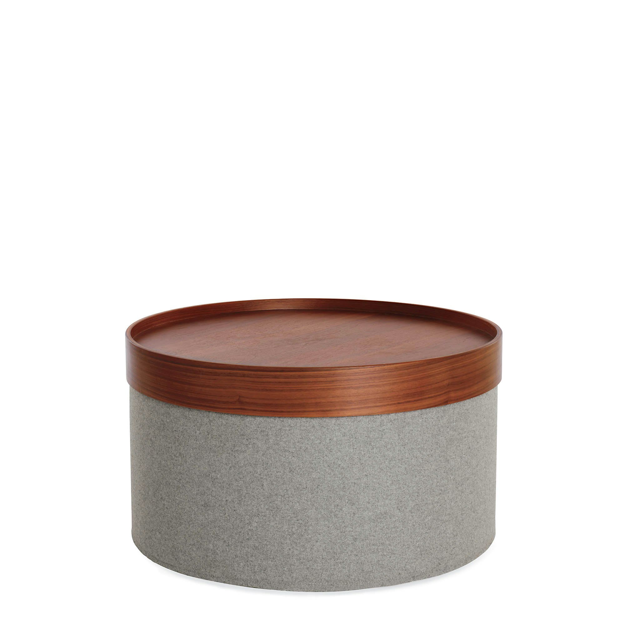 Drum Pouf Tray, Wide