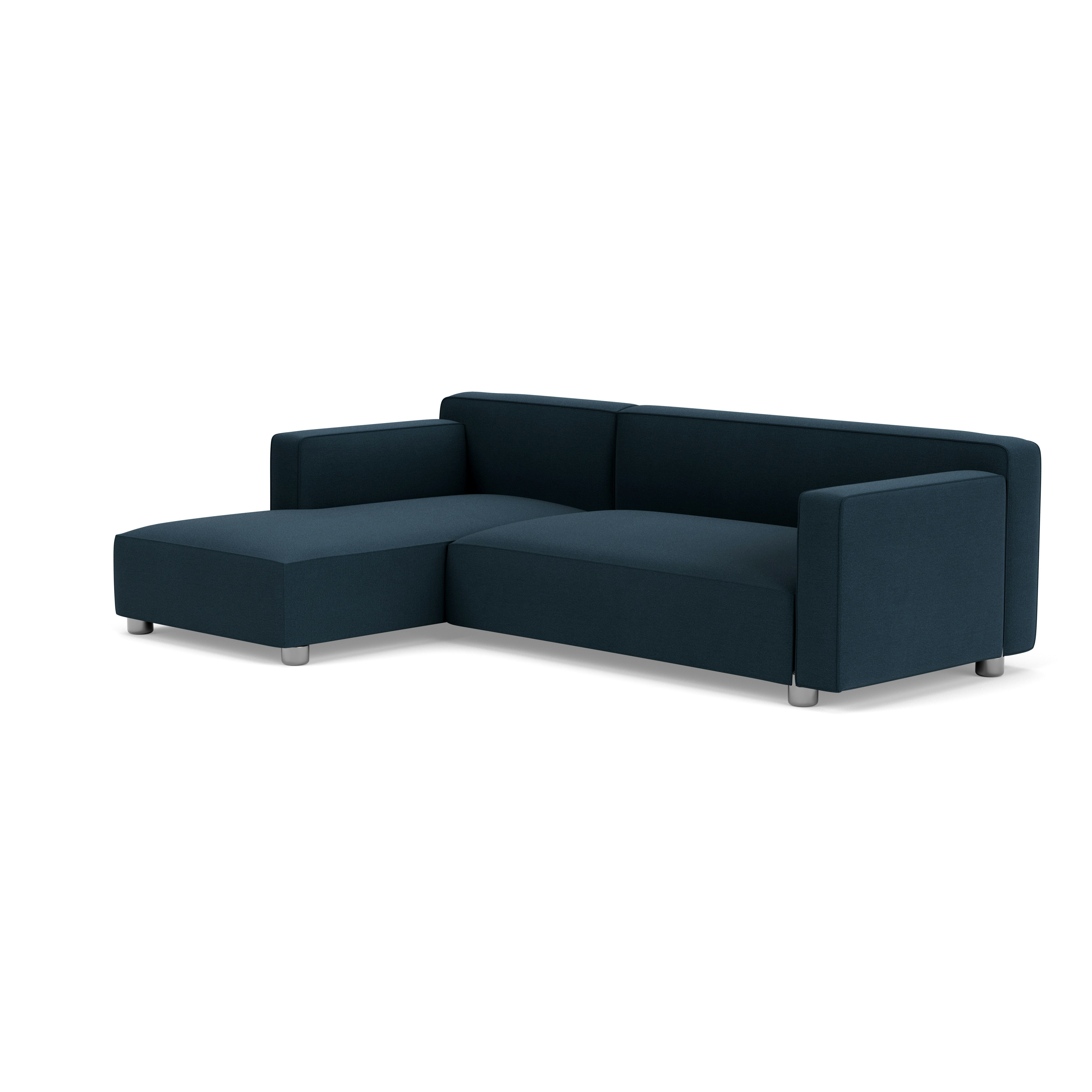 Barber Osgerby Asymetric Sectional - Right, Hourglass, Indigo, Chrome