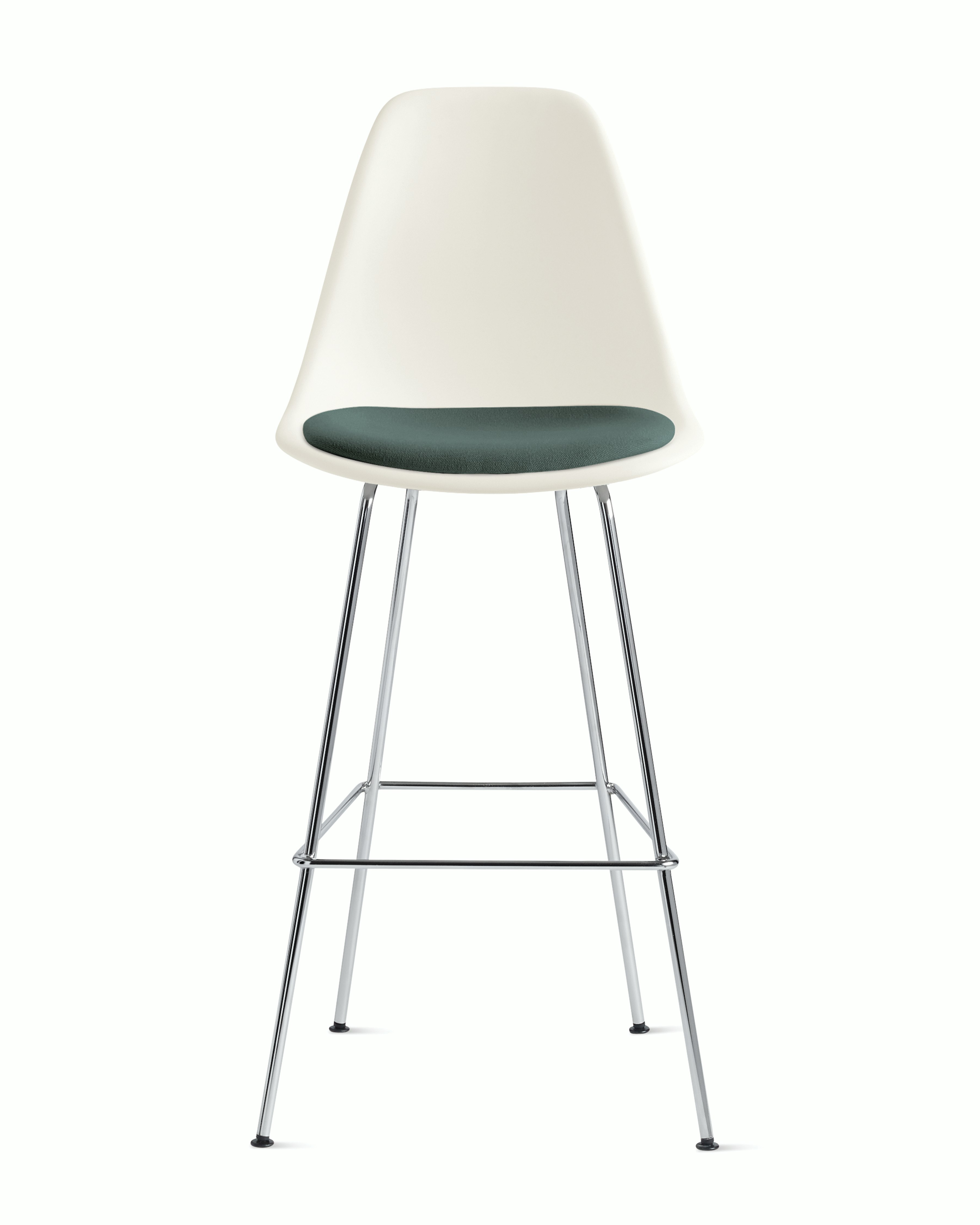 Eames Molded Plastic Stool with Seat Pad