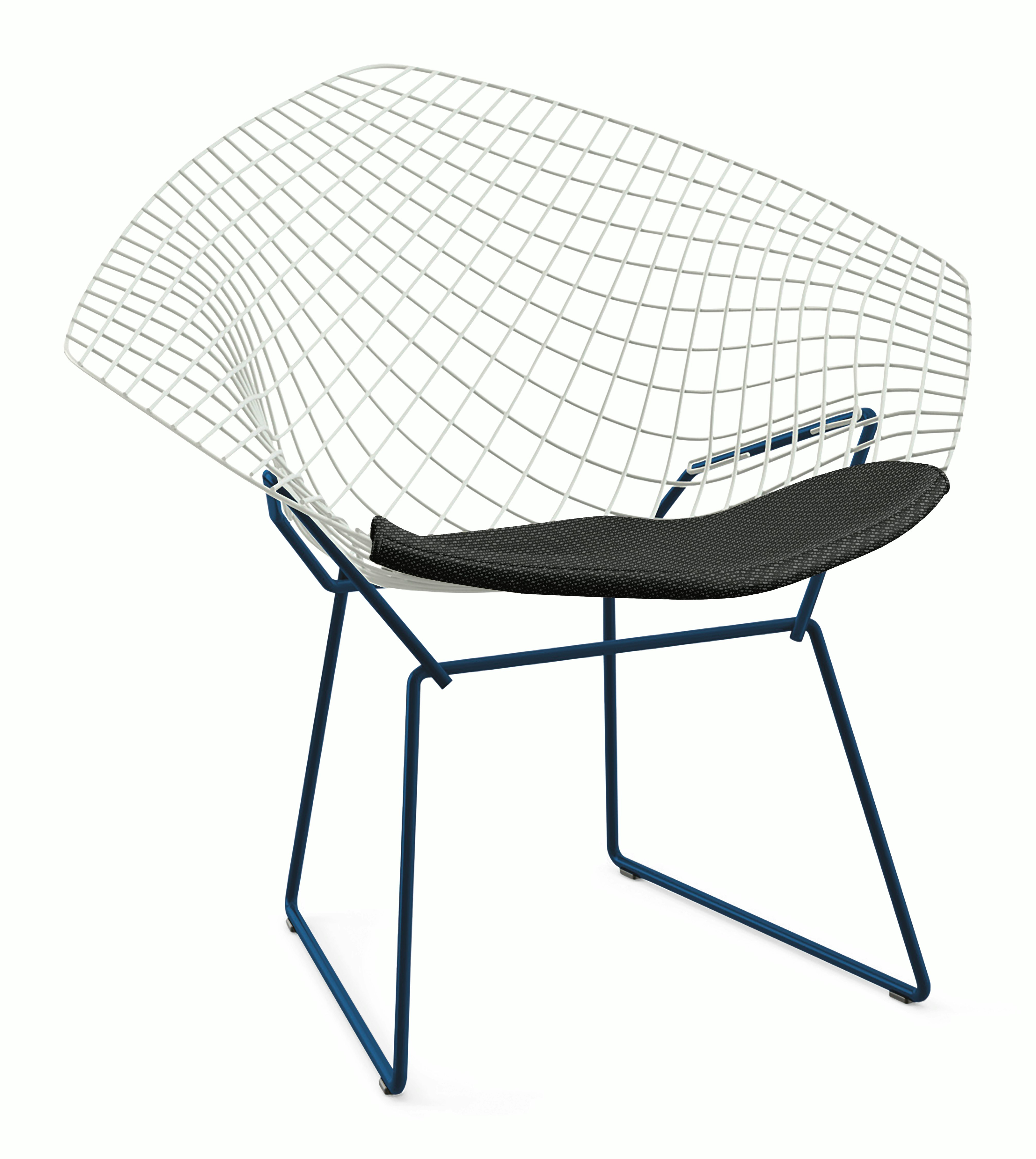 Bertoia Two-Tone Diamond Lounge Chair with Seat Pad