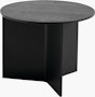Wood Slit Side Table, Black