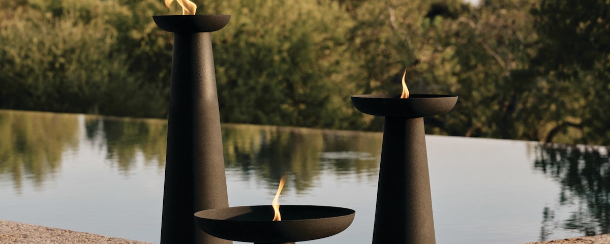 Meira Oil Lanterns in an outdoor setting