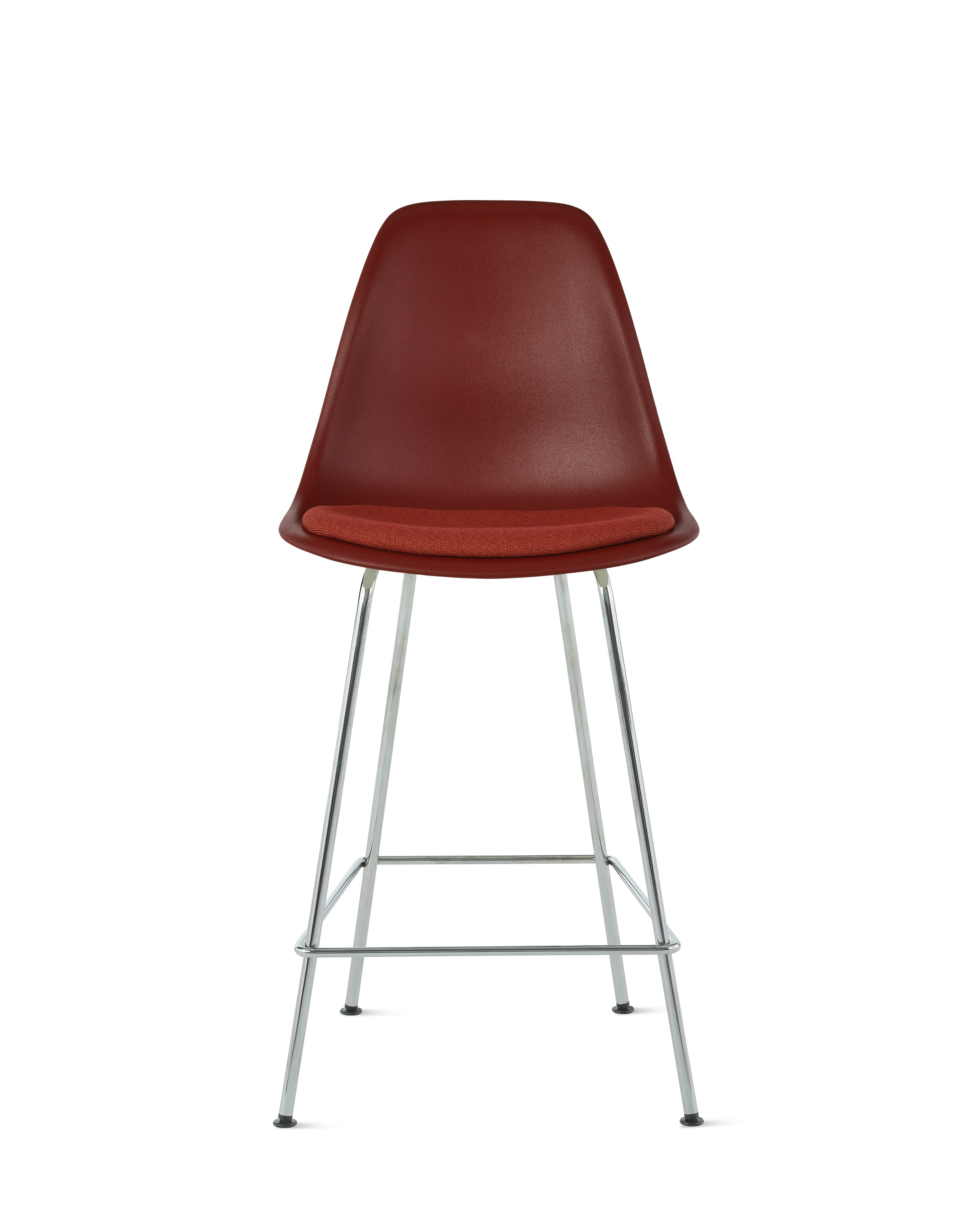 Eames Molded Plastic Stool with Seat Pad