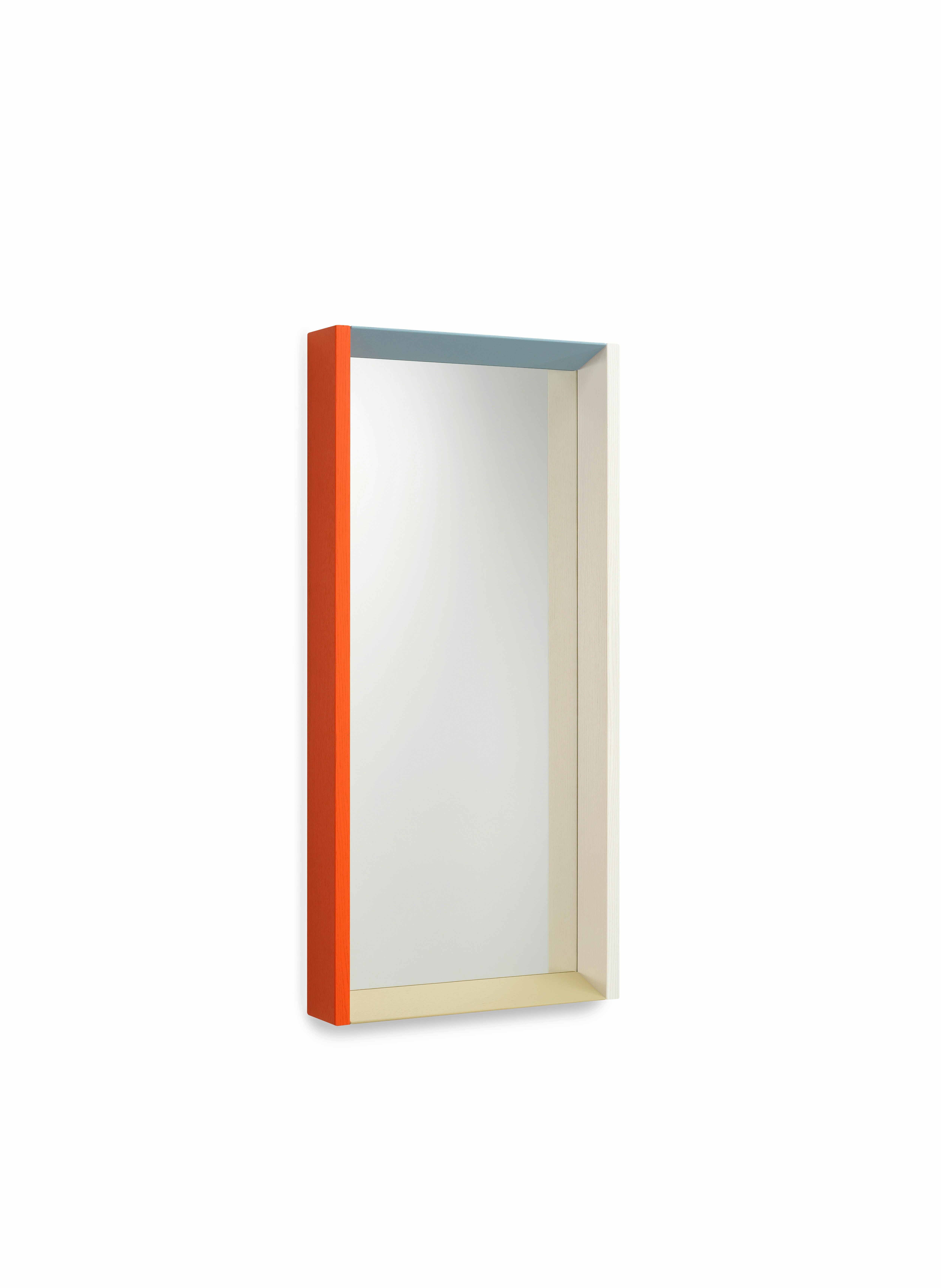 Colour Frame Mirror,  Blue/Orange,  Medium