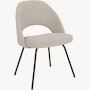 Saarinen Executive Side Chair - Crossroad, Almond, Black