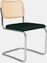 Cesca Side Chair - Caned with Natural Beech Back,  Upholstered Seat,  Volo Leather,  Arbor Shade