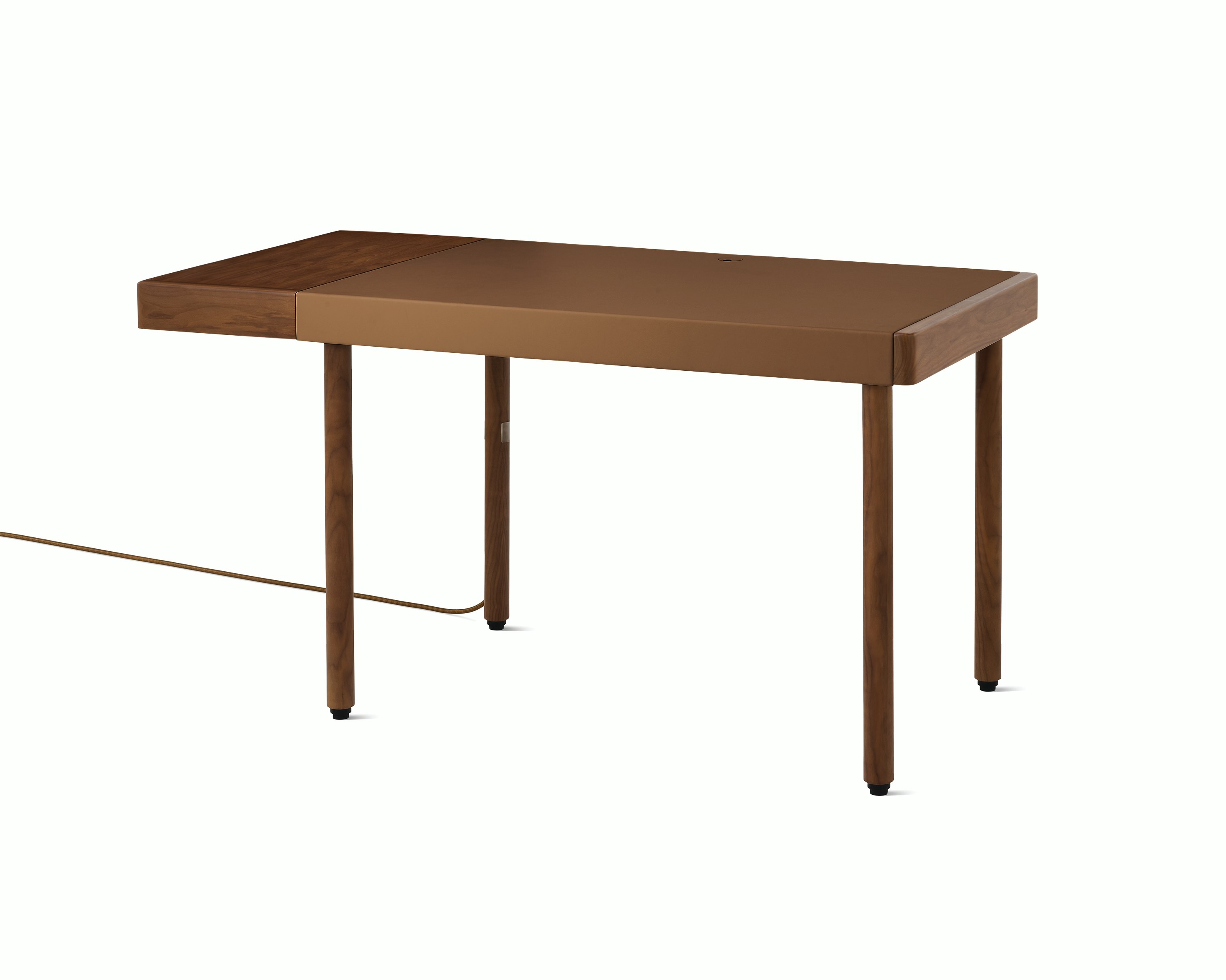 Leatherwrap Sit-to-Stand Desk, 1 Drawer Left