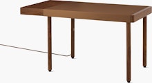 Leatherwrap Sit-to-Stand Desk, Left Drawer