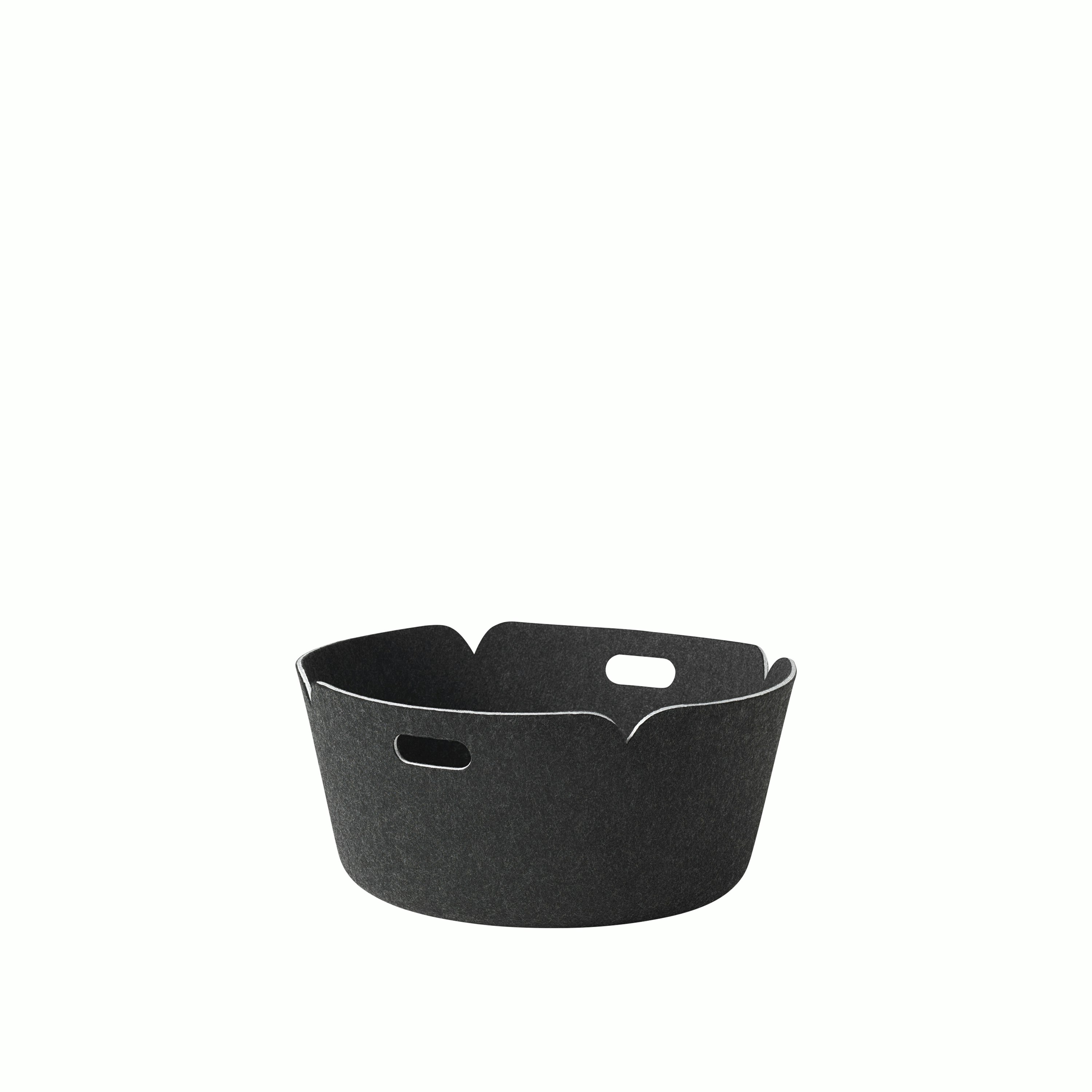 Restore round basket black melange