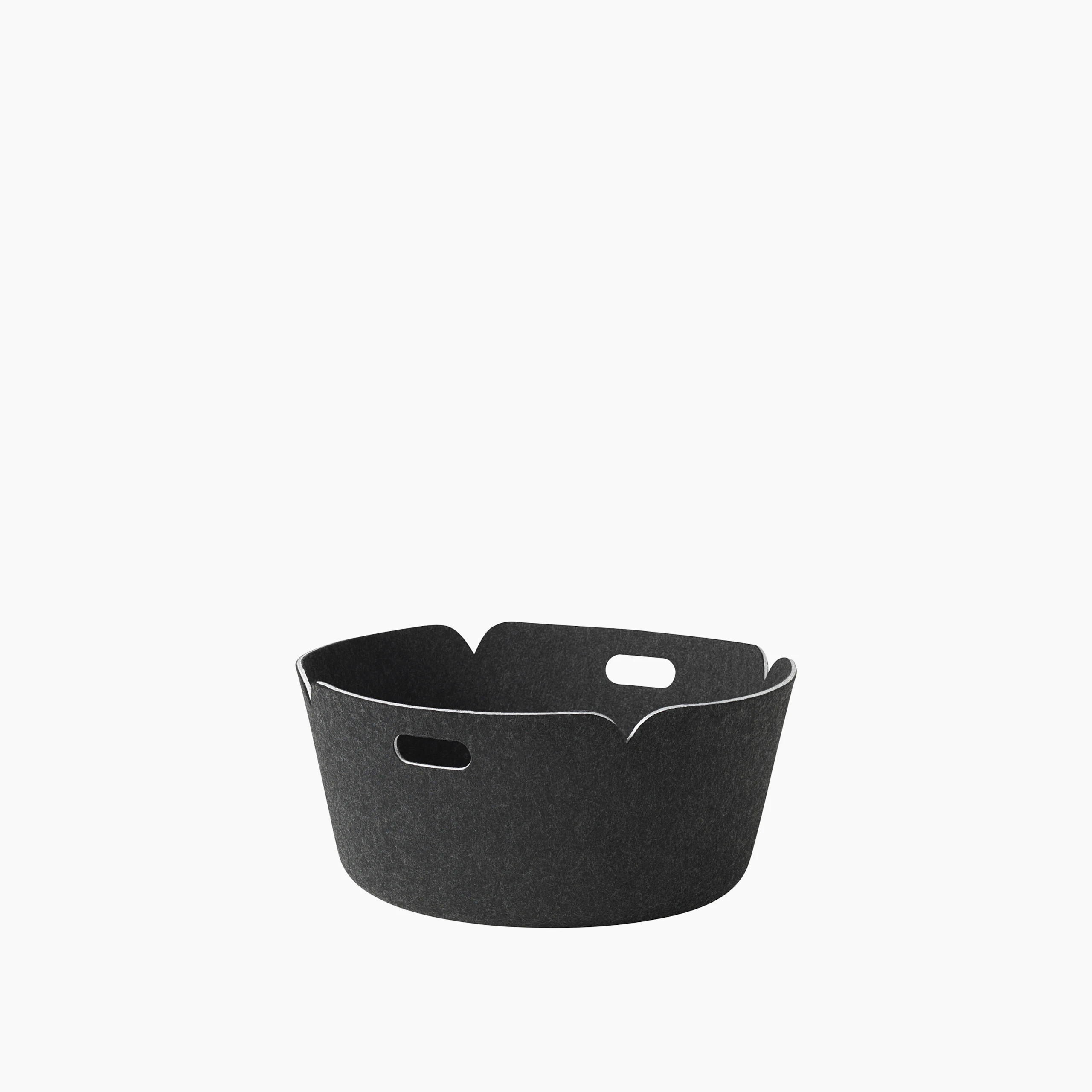 Restore round basket black melange