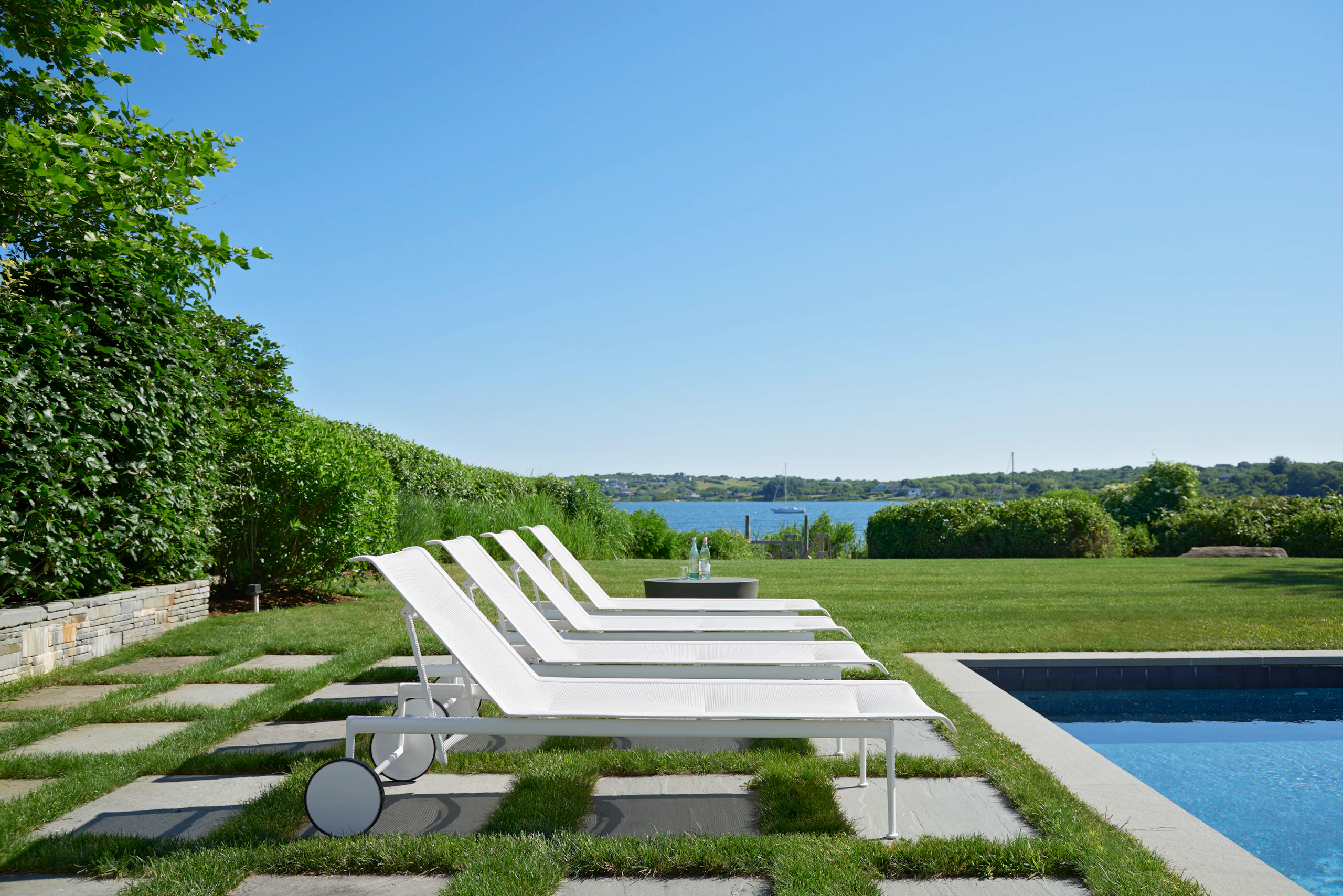 1966 Adjustable Chaise and Maya Lin Coffee Table
