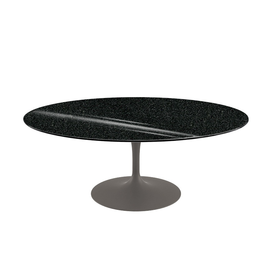 Saarinen Coffee Table - 42",  Oval,  Granite,  Black Andes,  Grey"