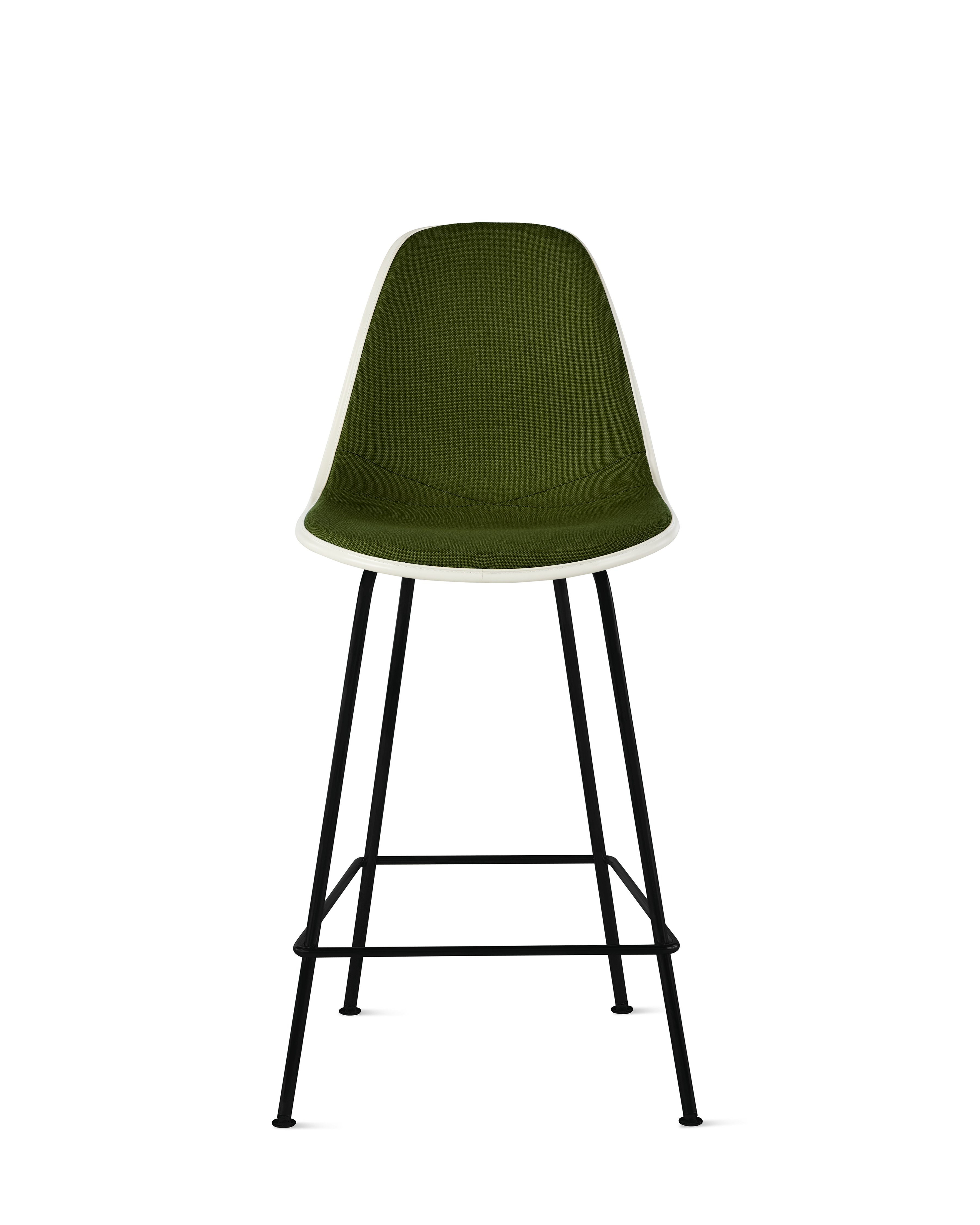 Eames Upholstered Molded Plastic Stool