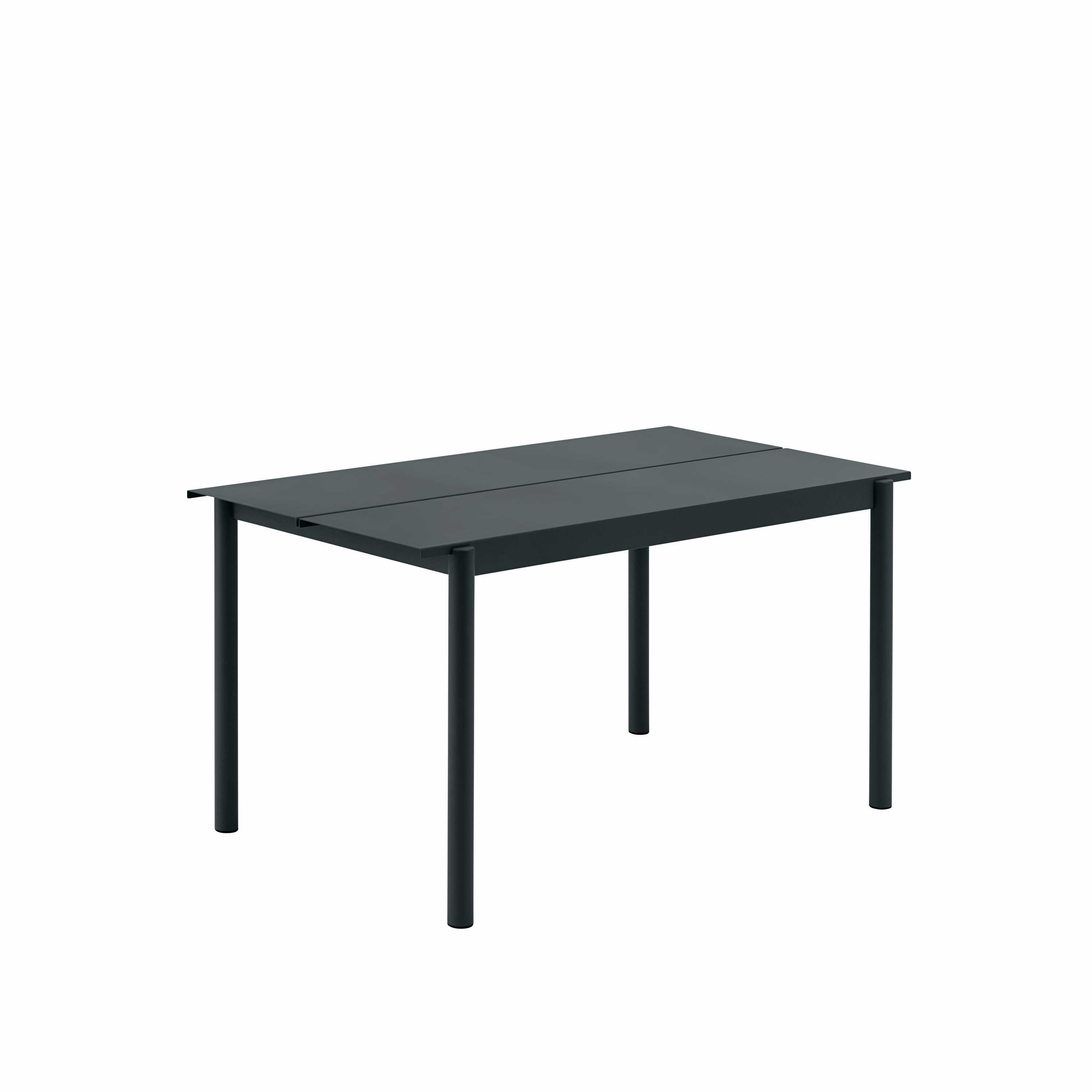 Linear steel outdoor table 140 black Muuto