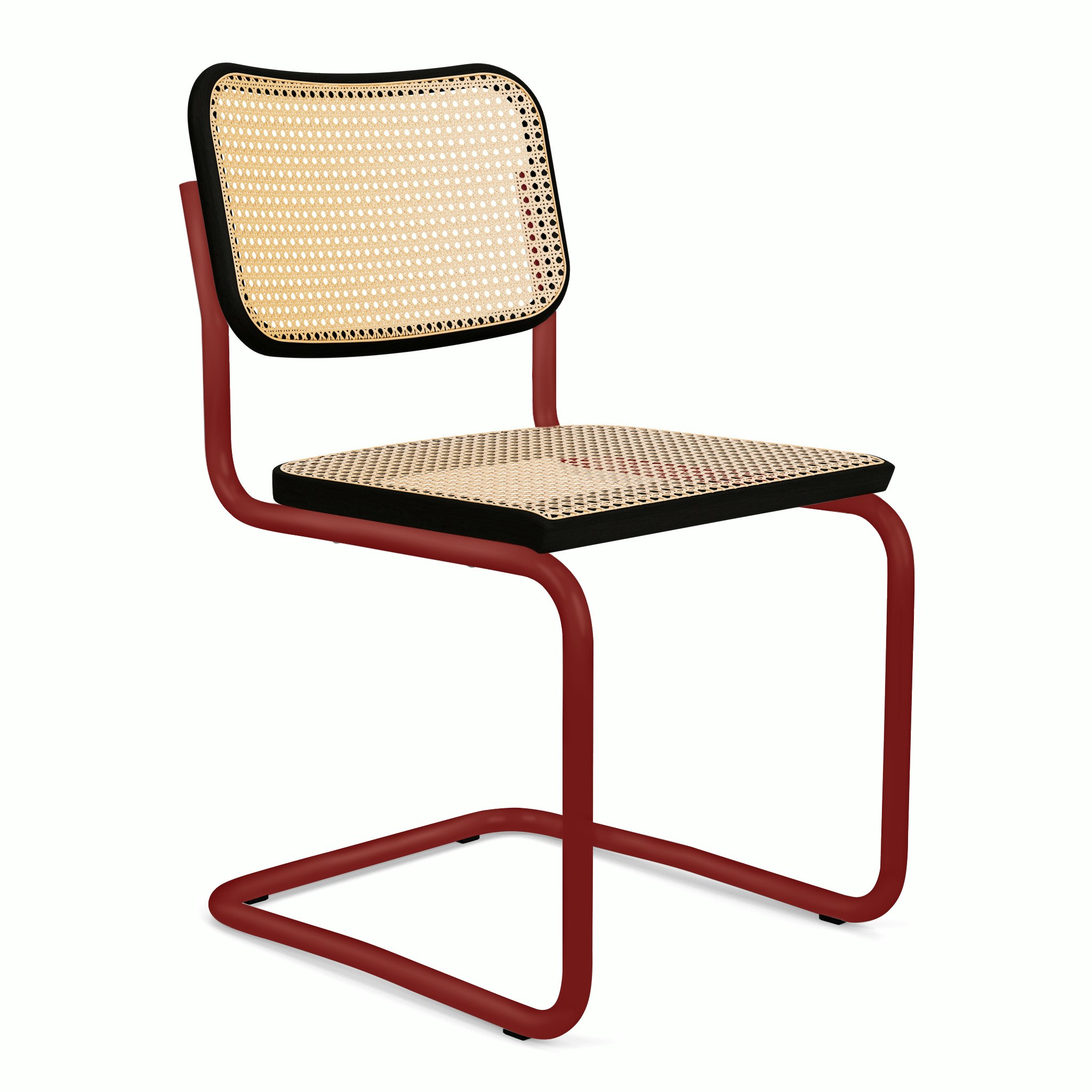 Cesca Chair - Cane,  Ebonized Beech,  Red