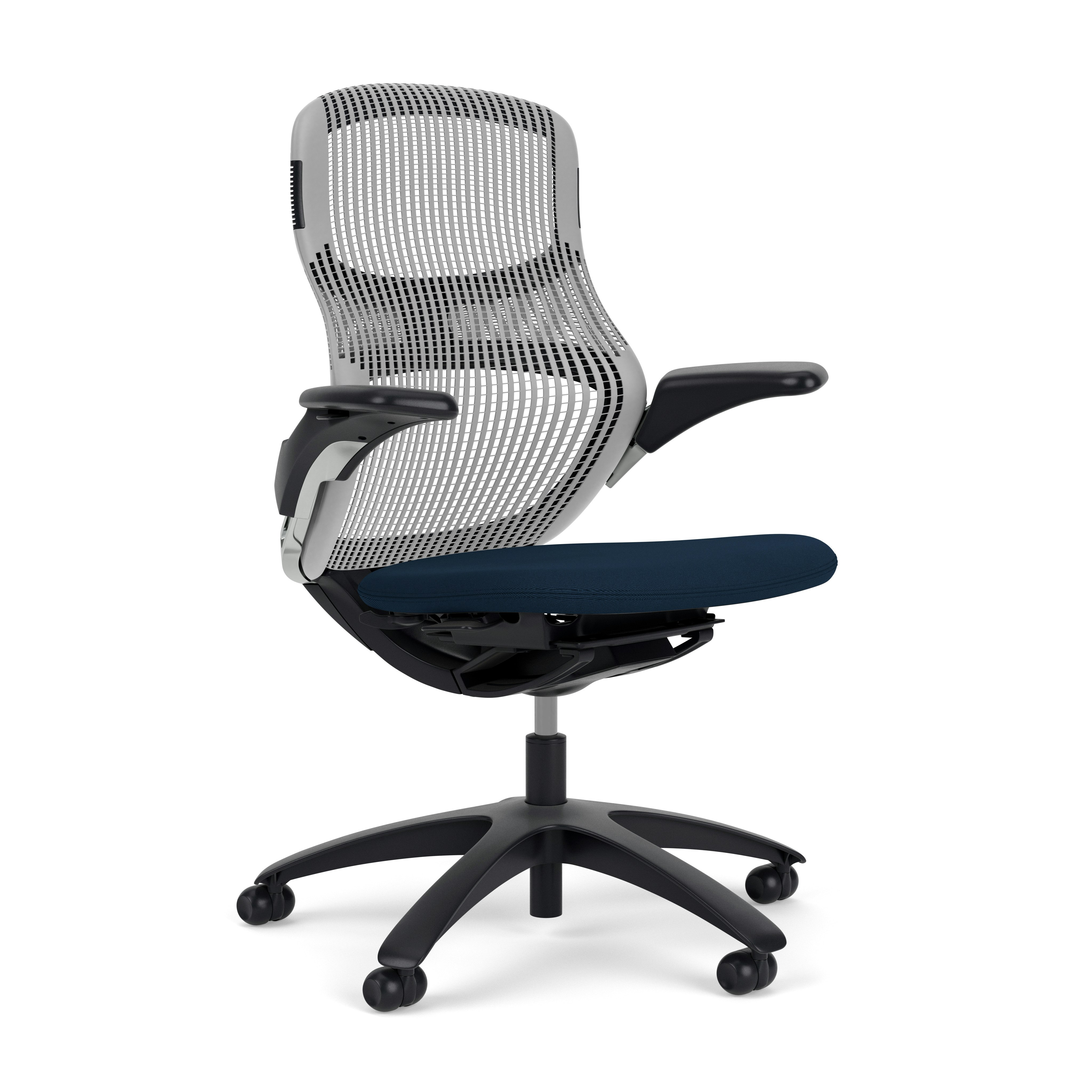 Generation Chair - Dark, Height Adjustable, Pebble, Generation, Bluemarine, Plastic Standard, Hard Wheel