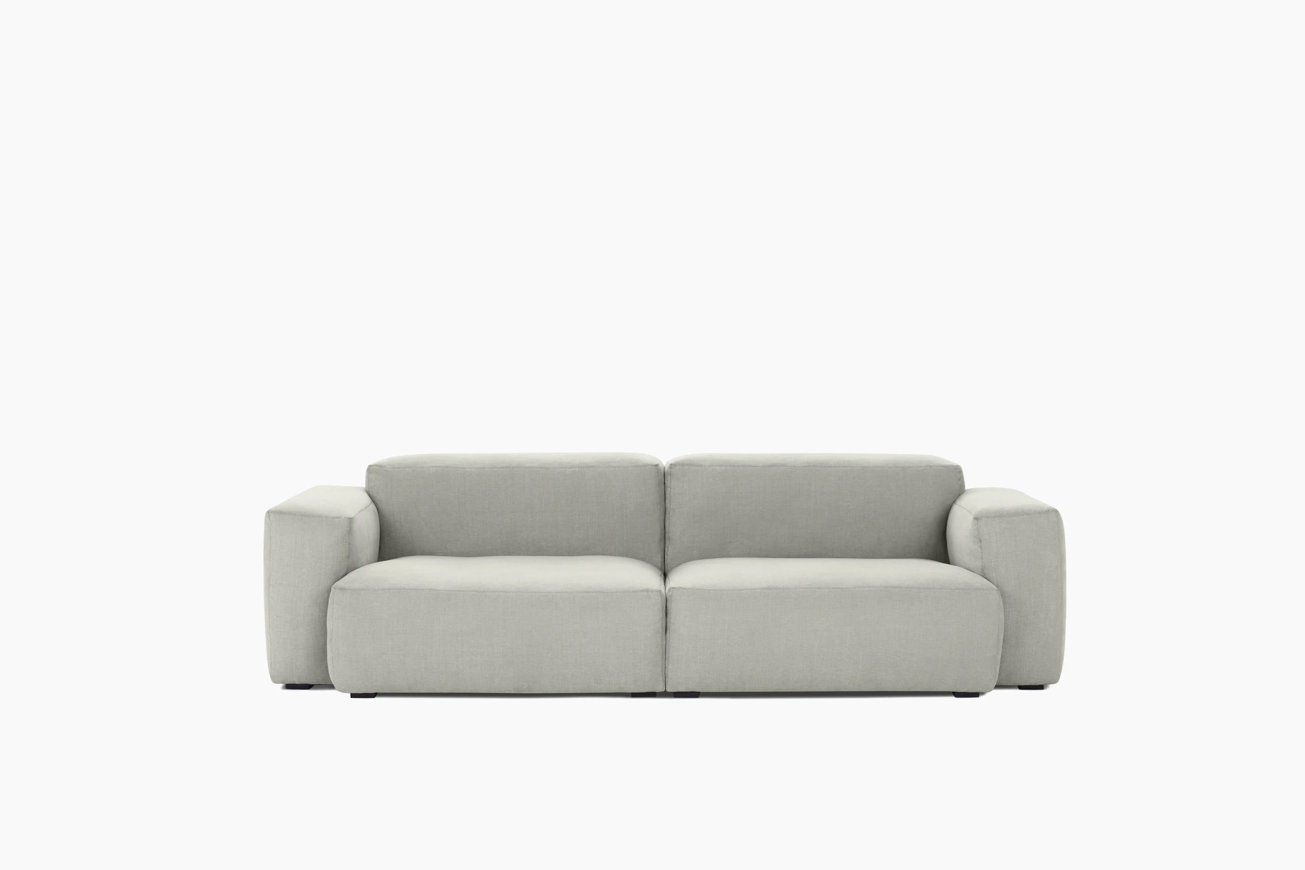 Front view of the Mags Soft Sofa in grey.