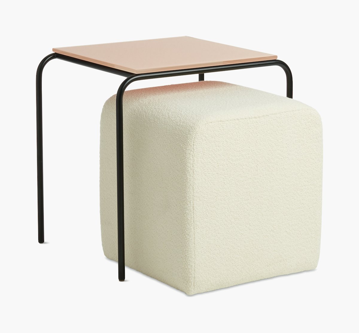 Fellow Nesting Table with Pouf