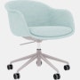 Fiber Conference Chair - Armchair,  Remix,  Light Blue,  Aluminum Tube
