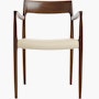 Moller Model 57 Armchair Moller Model 57 Armchair with Upholstered Seat