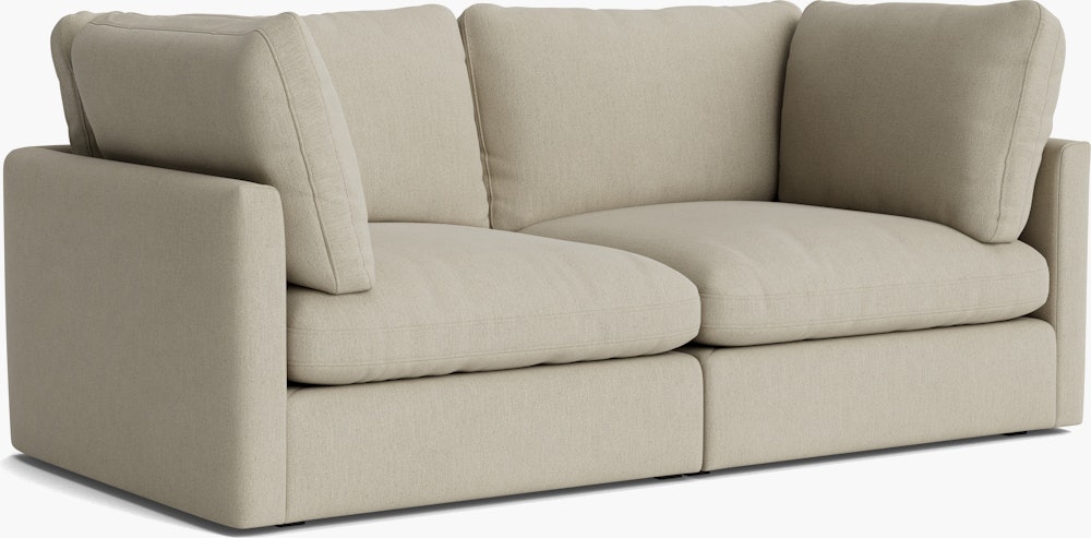 Hackney Compact 2 Seat Sofa - Pecora, Cream