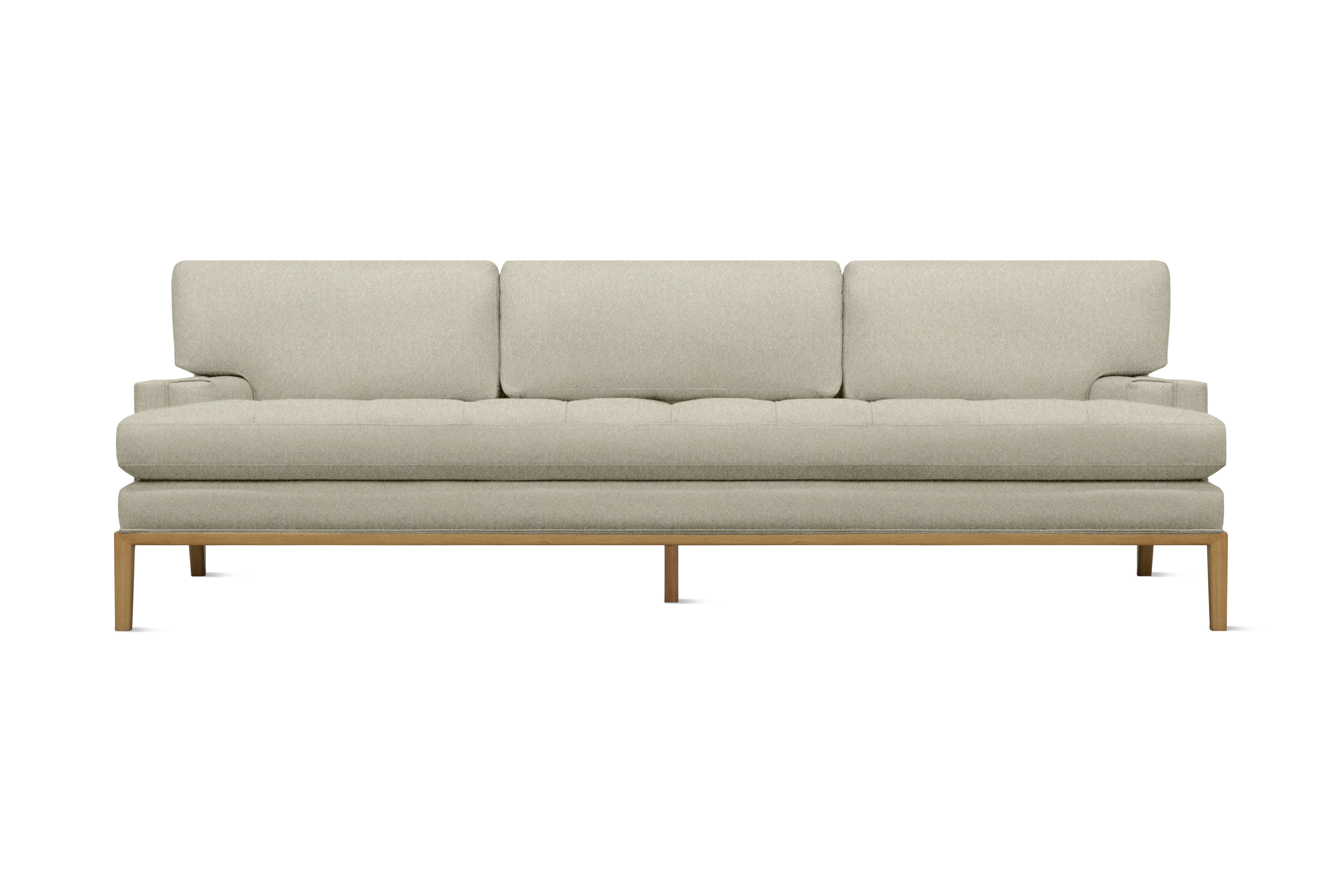 Forster Sofa - Alpaca Faux,  Sea Salt,  Oak