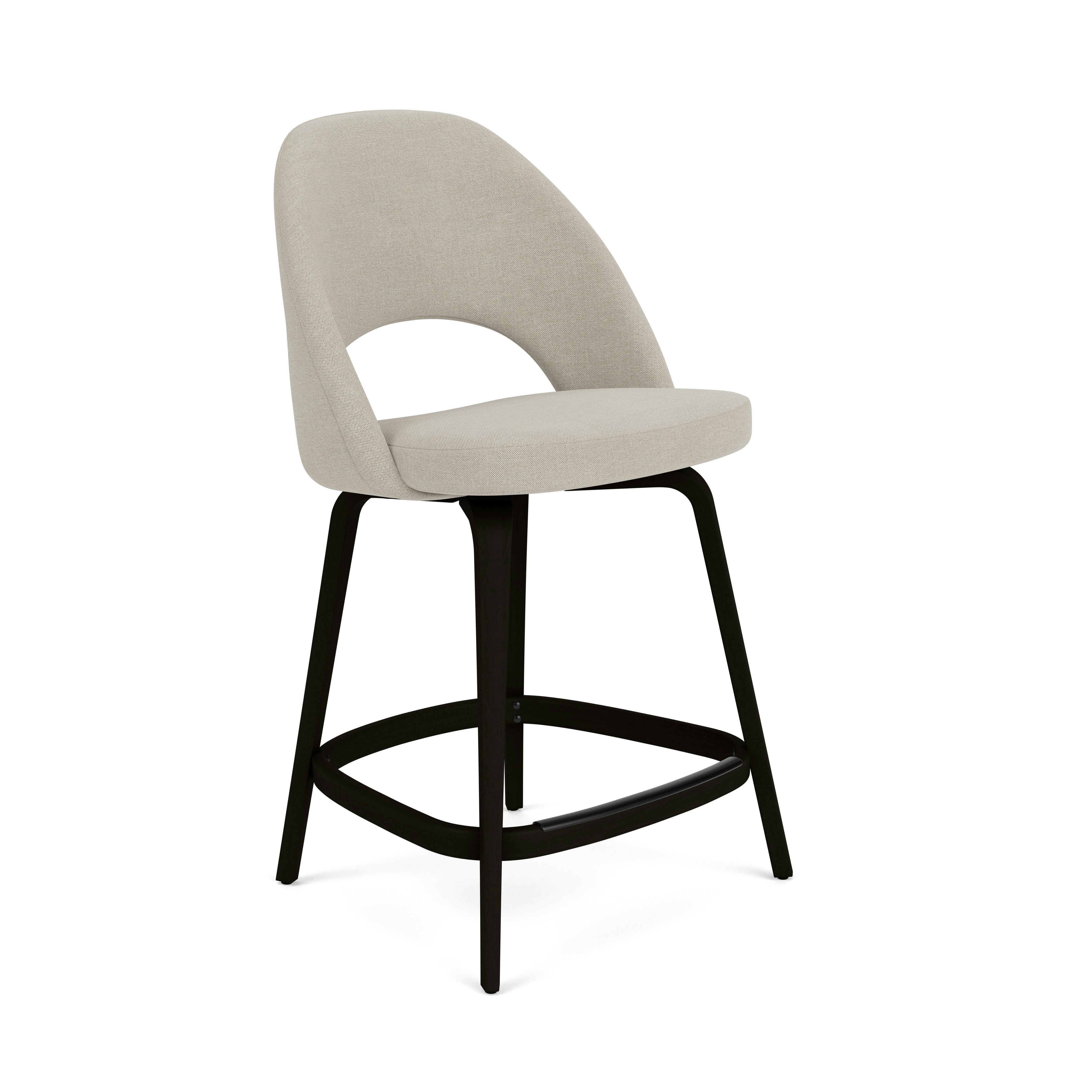 Saarinen Executive Stool - Counter Height, Crossroad, Almond, Ebonized Walnut
