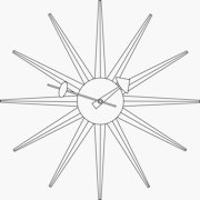 Nelson Sunburst Clock