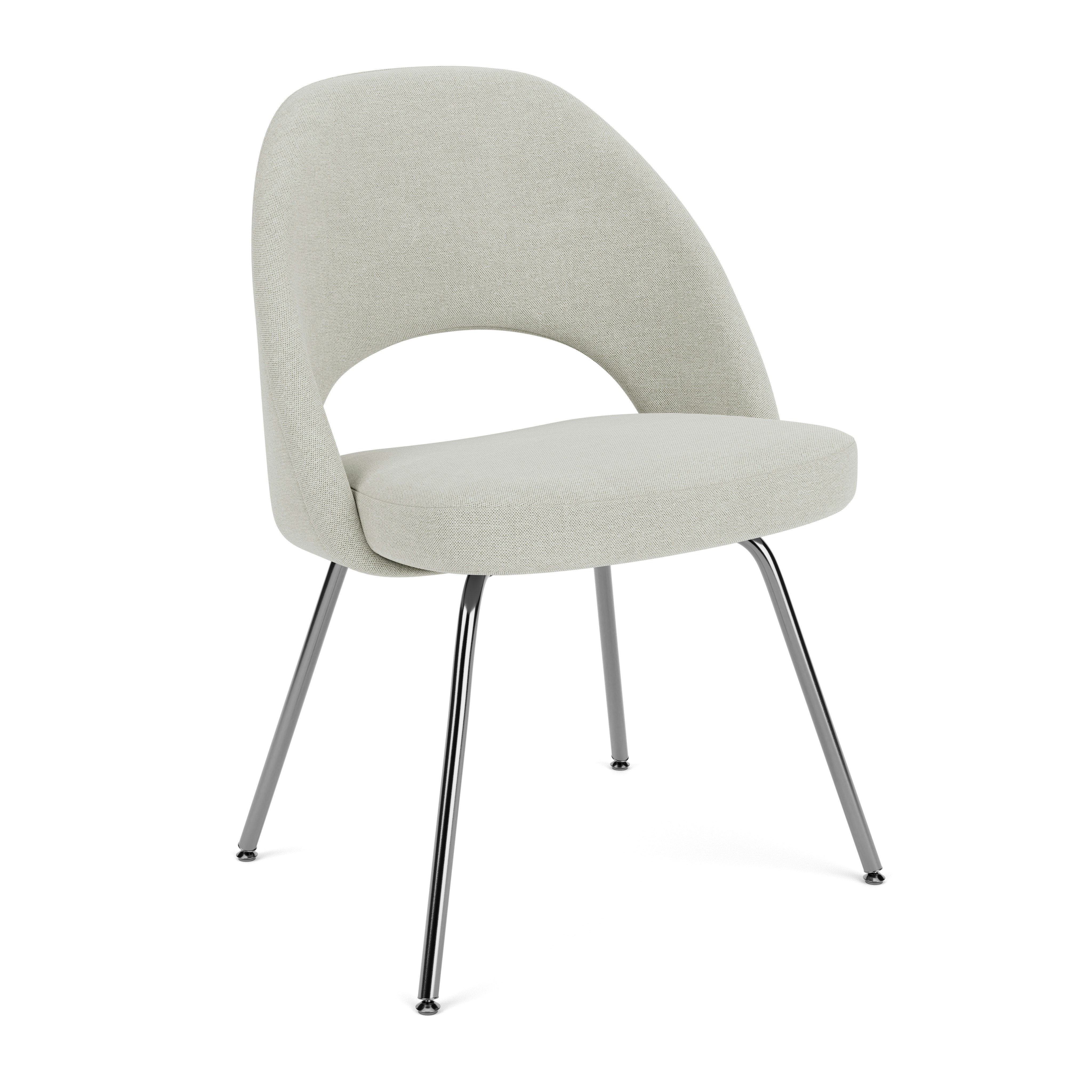 Saarinen Executive Side Chair - Crossroad, Gravel, Polished Chrome