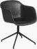 Fiber Swivel Chair - Armchair,  Refine Leather,  Black,  Black Tube