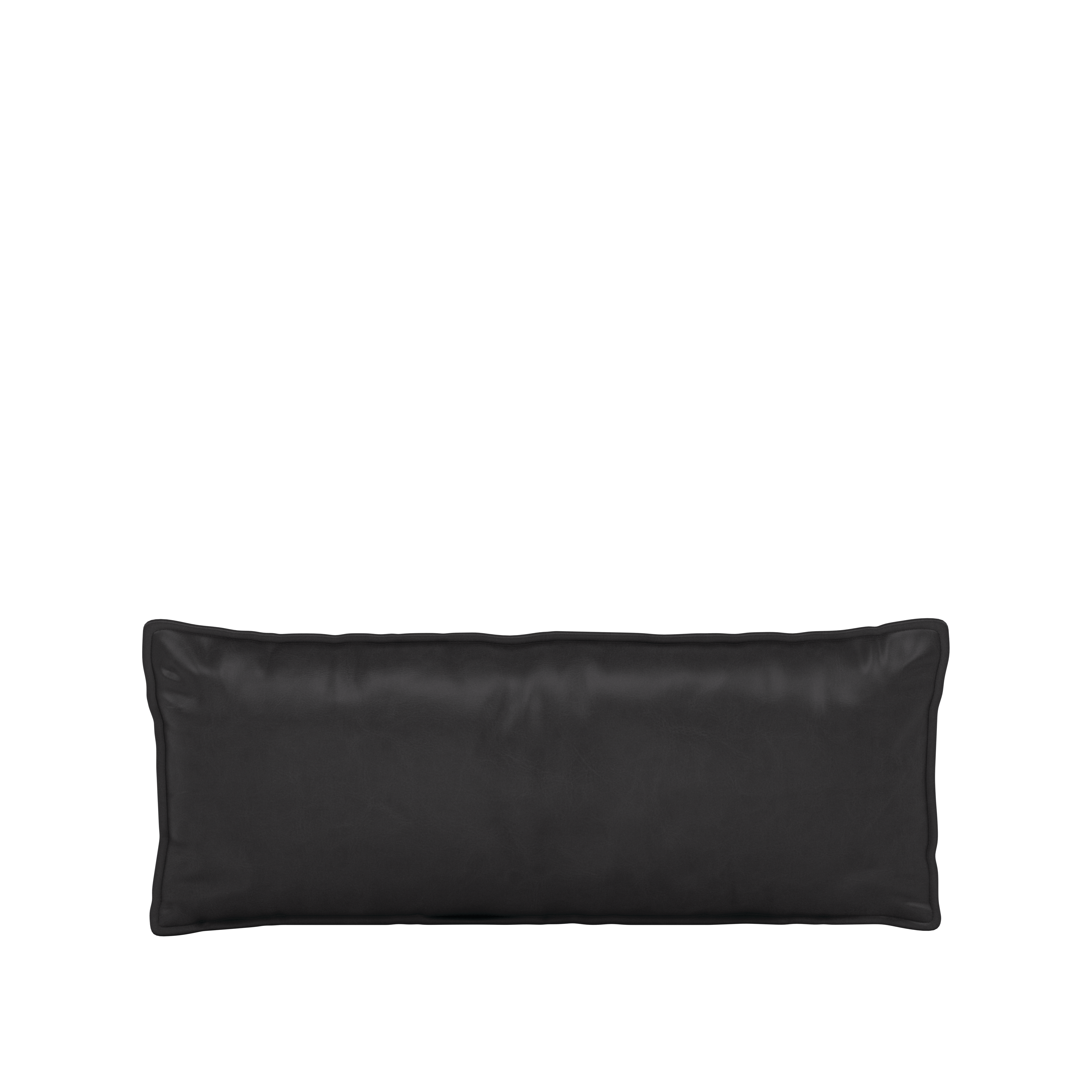 In Situ Throw Pillow - Lumbar,  Refine Leather,  Black