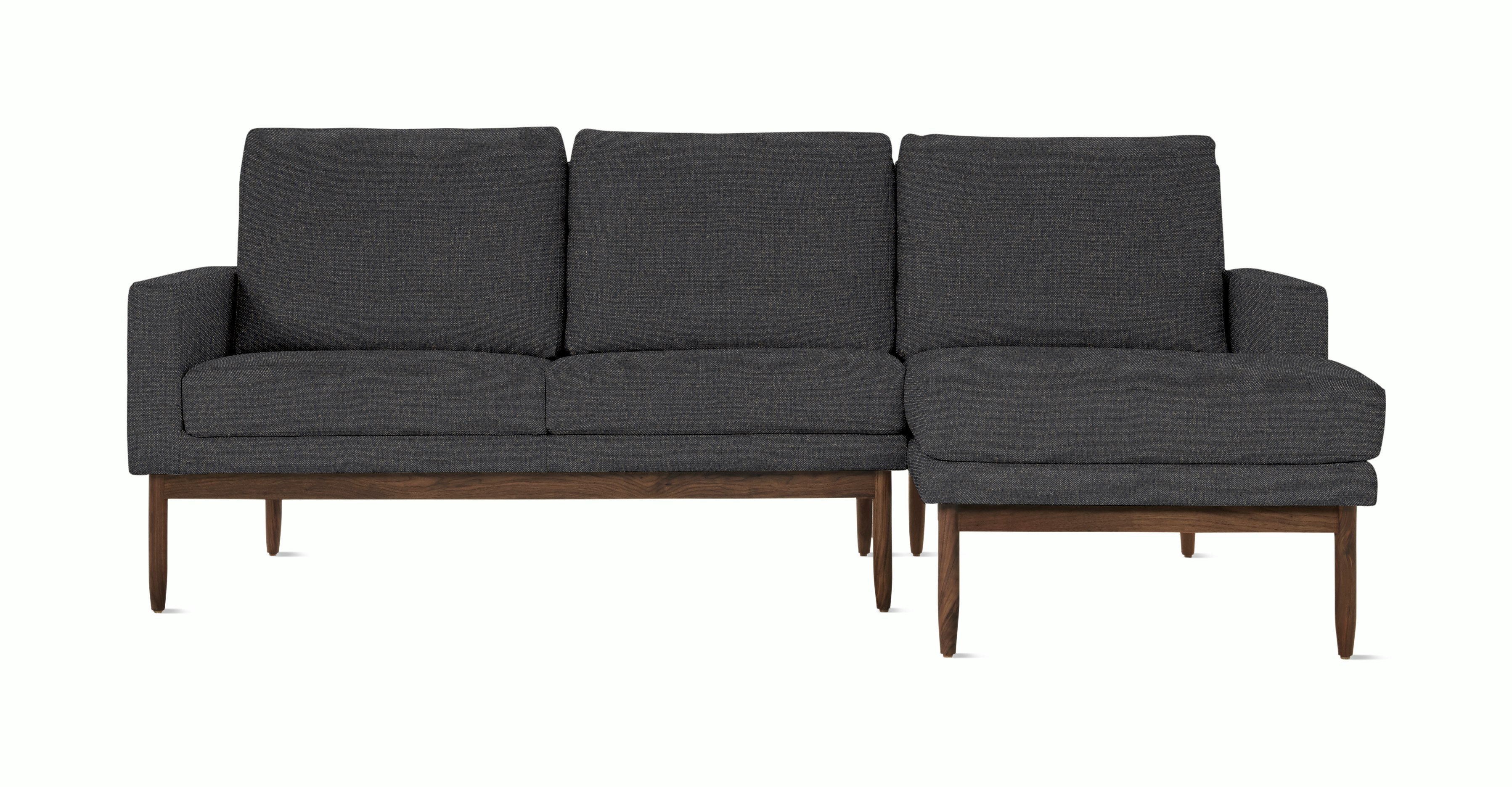Raleigh Sectional Sofa - Right,  Walnut,  Album Linen,  Millennium