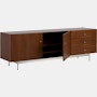 Loop Media Unit,  walnut,  chrome