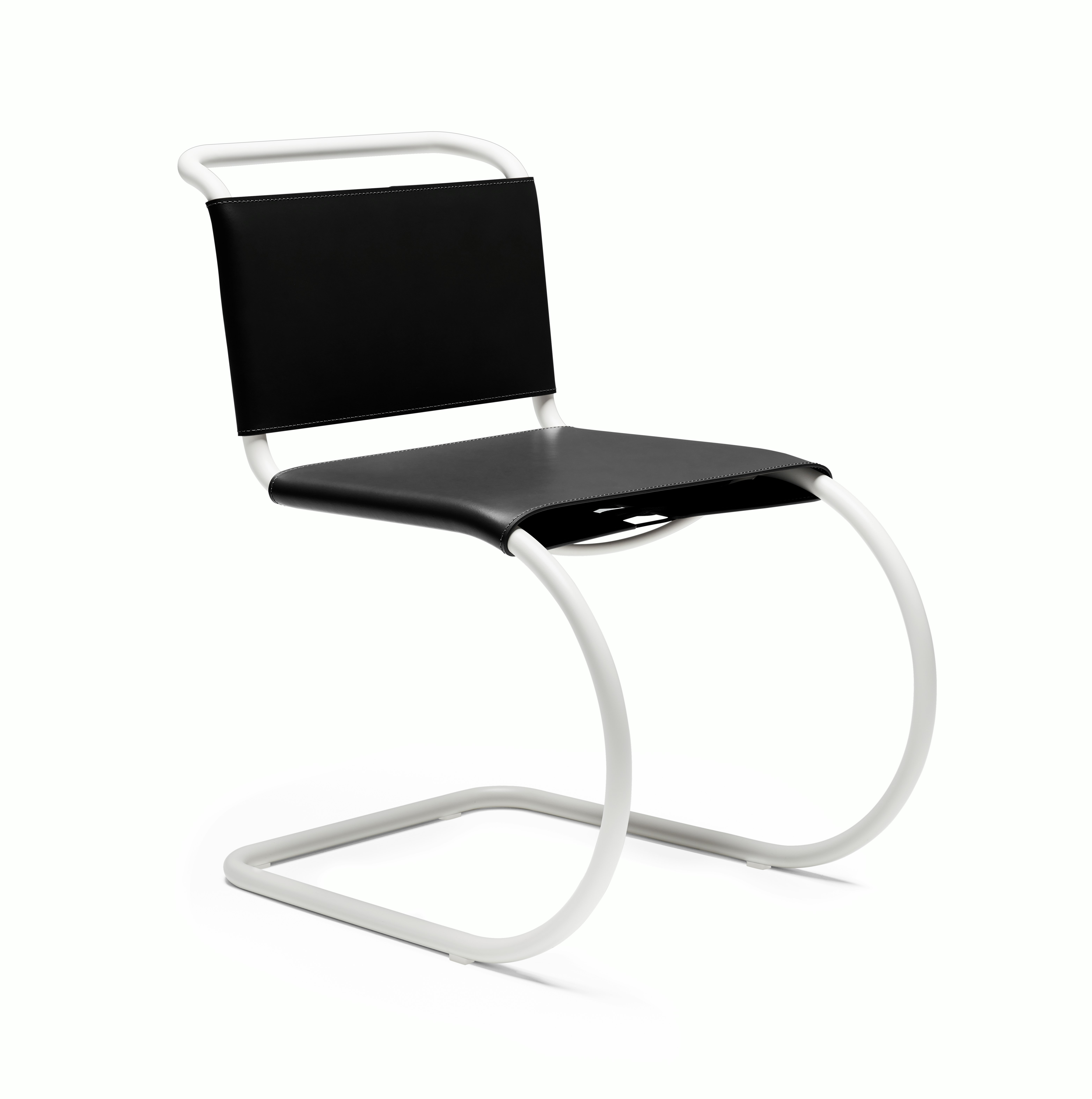 MR Side Chair - Side Chair,  Cowhide,  Black,  White