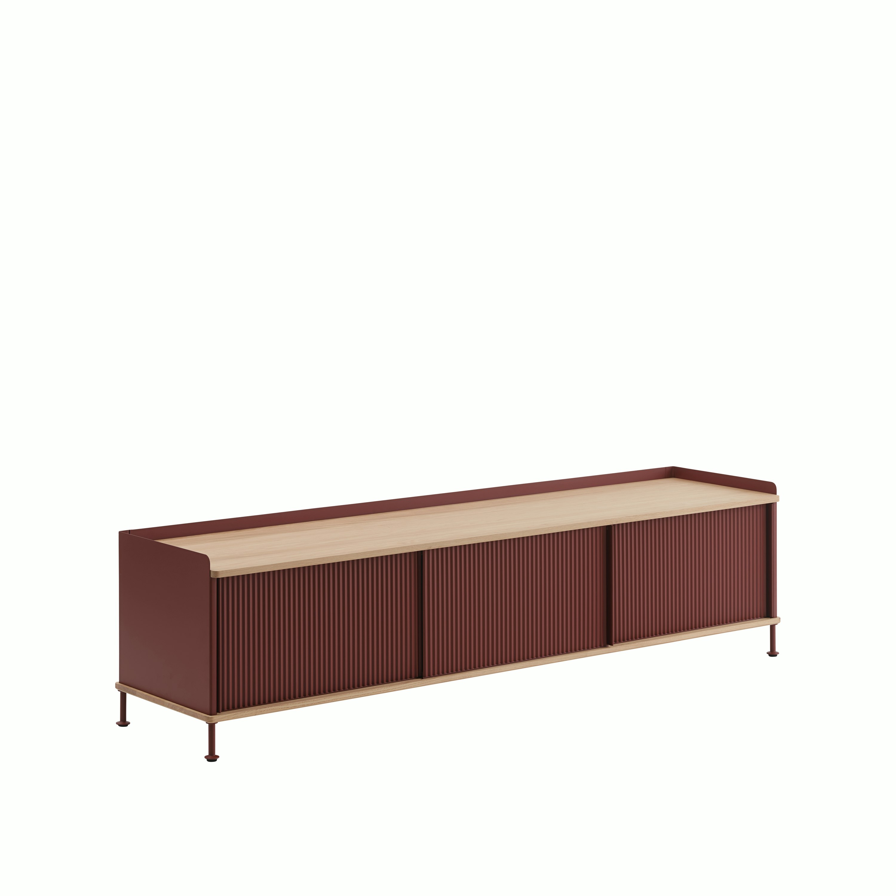 Enfold sideboard 186x45 h48 oak deep red side