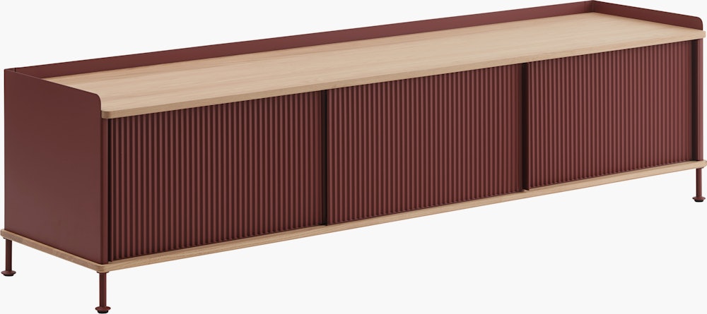 Enfold sideboard 186x45 h48 oak deep red side