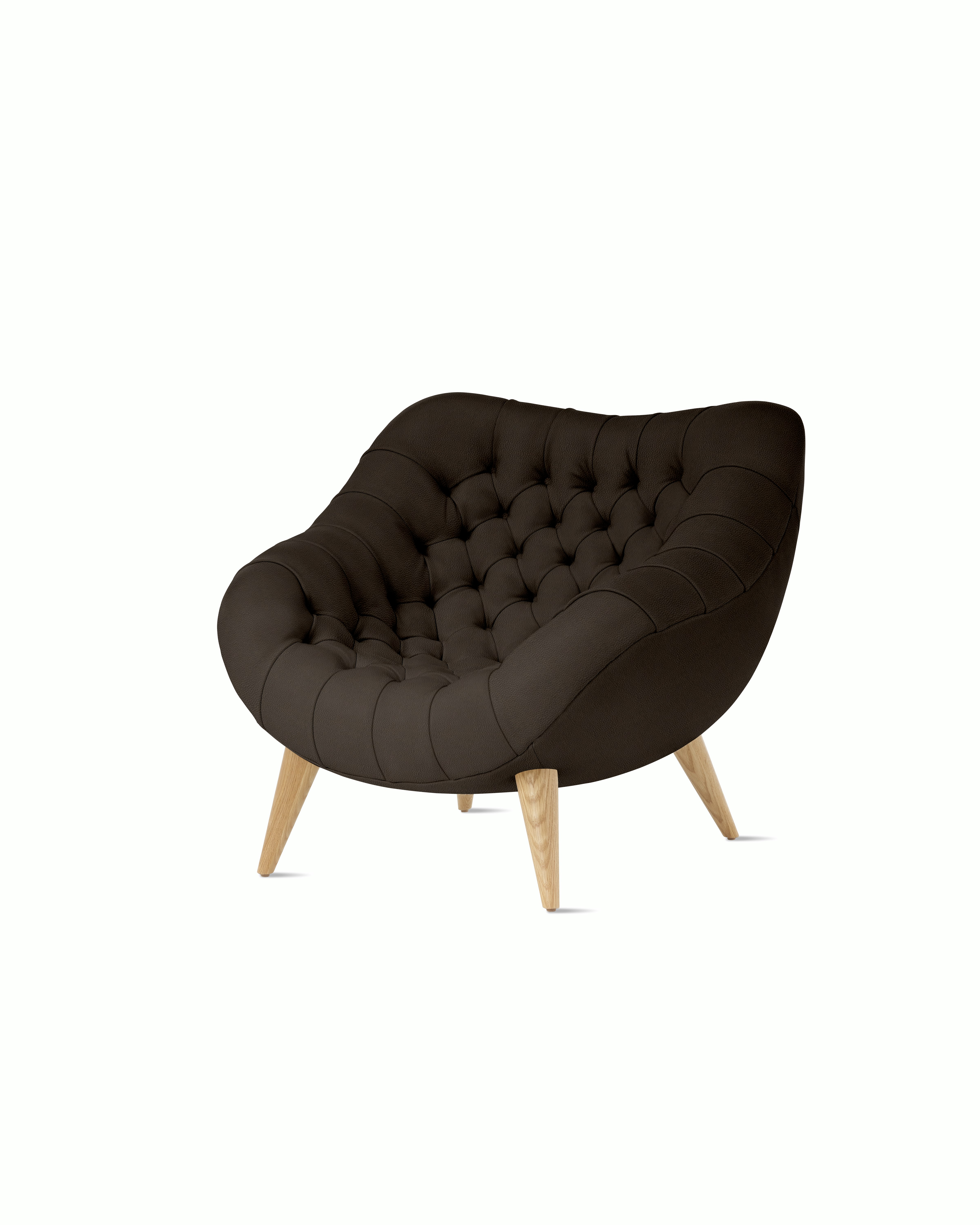 Rohde Easy Chair - Oak,  Prone Leather,  Java