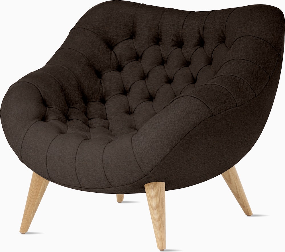 Rohde Easy Chair - Oak,  Prone Leather,  Java