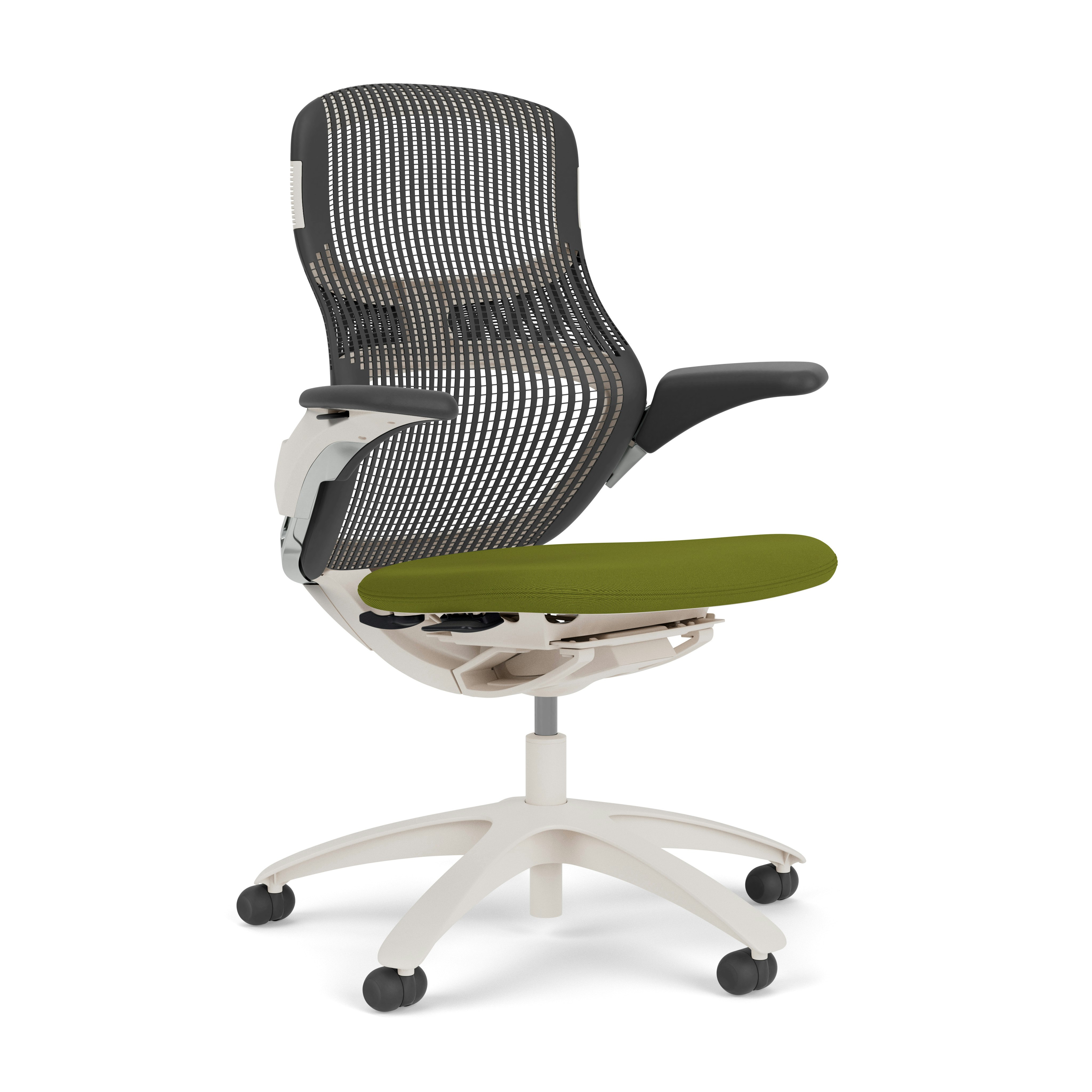 Generation Chair - Light, Height Adjustable, Storm, Generation, Lemongrass, Plastic Standard, Hard Wheel