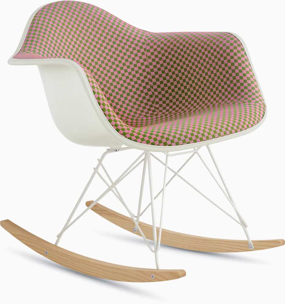 Eames Upholstered Molded Plastic Armchair, Rocker Base – Herman Miller ...