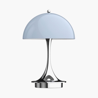 Panthella Portable Lamp in Grey and Opal