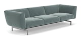 Avio Sofa - Three Seater, Knoll Velvet, Swan, Silver Avio Sofa - Three Seater, Knoll Velvet, Swan, Silver